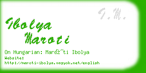 ibolya maroti business card